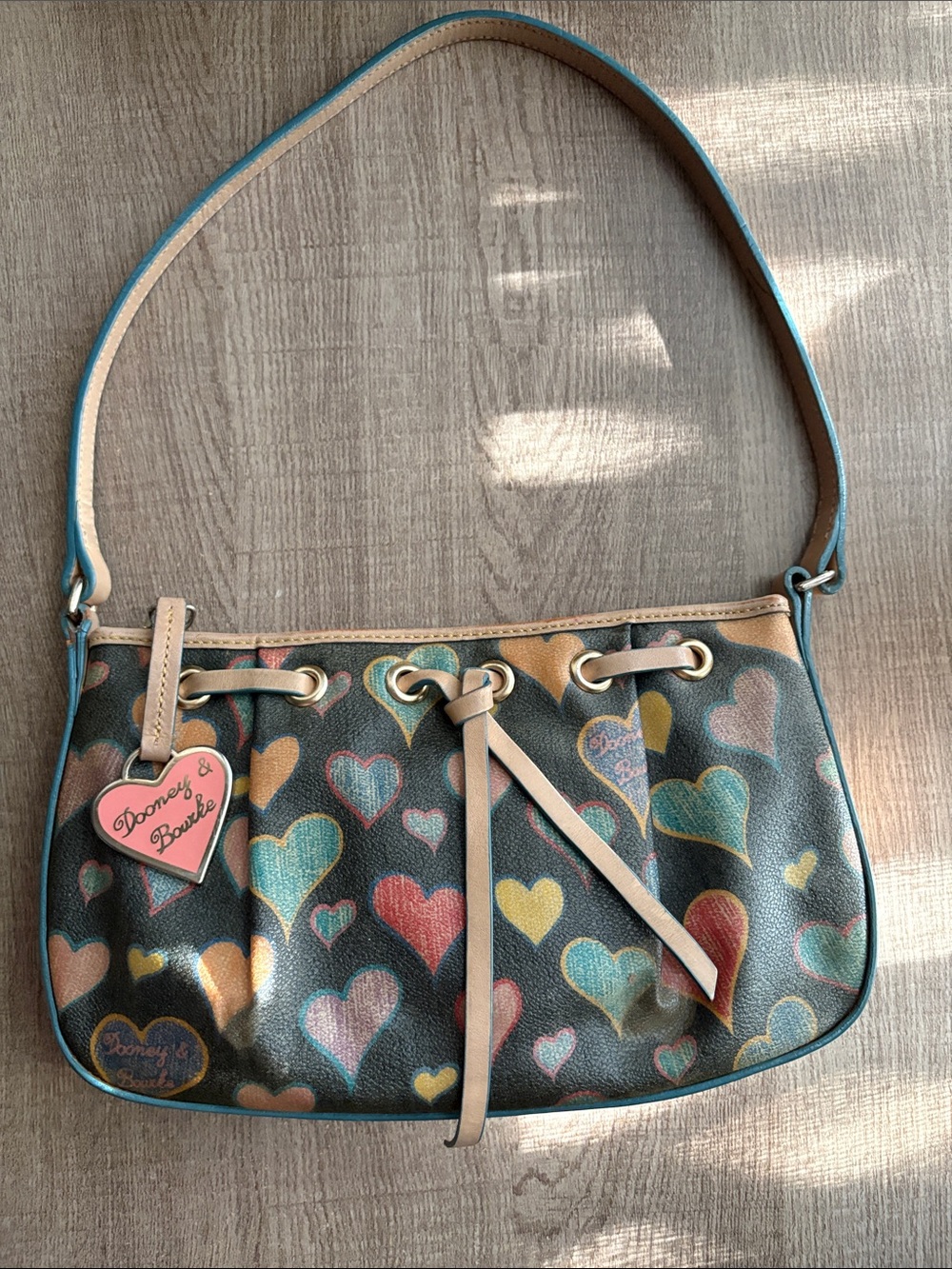 Dooney & Bourke Multicolor Heart Print coin pouch set